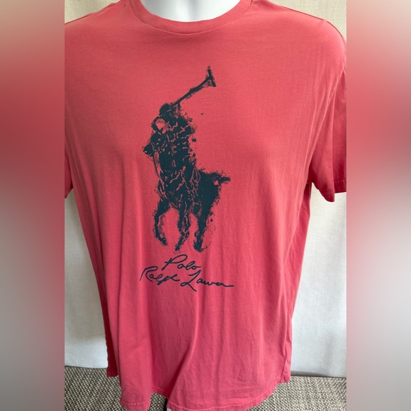 Ralph Lauren Men's Pink Polo Graphic Tee - Picture 1 of 4